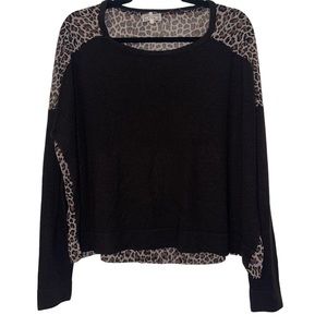 Kirra Leopard Print Chiffon Sweater